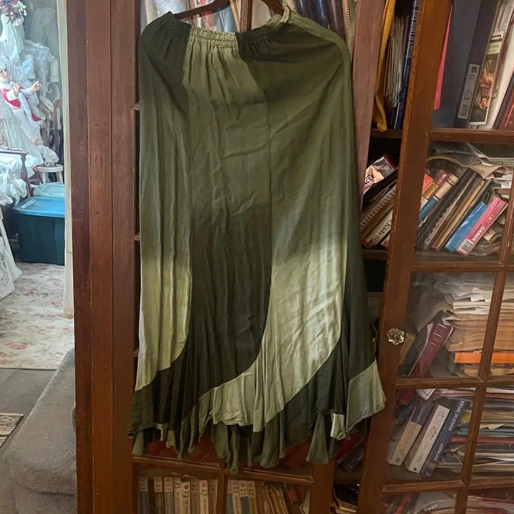 Sacred Threads Green Maxi Skater Skirt - Picture 1 of 1